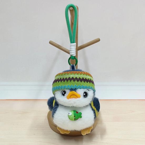 Mini Penguin Keychain Toy Stuffed Plush Animal Pendant Boys Girls Hanging Ornament Bags Phones Cars Versatile Decoration