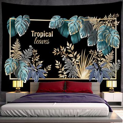 Hand-Painted Plant Wall Painting Tapestry Wall Hanging Bohemian Style Ins Simple Nordic Art Home Decor