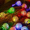 1pc Solar Moroccan Ball Fairy Lights Hollow Ball String Light with 8 Lighting Modes For Home Outdoor Garden Patio Festival Decor