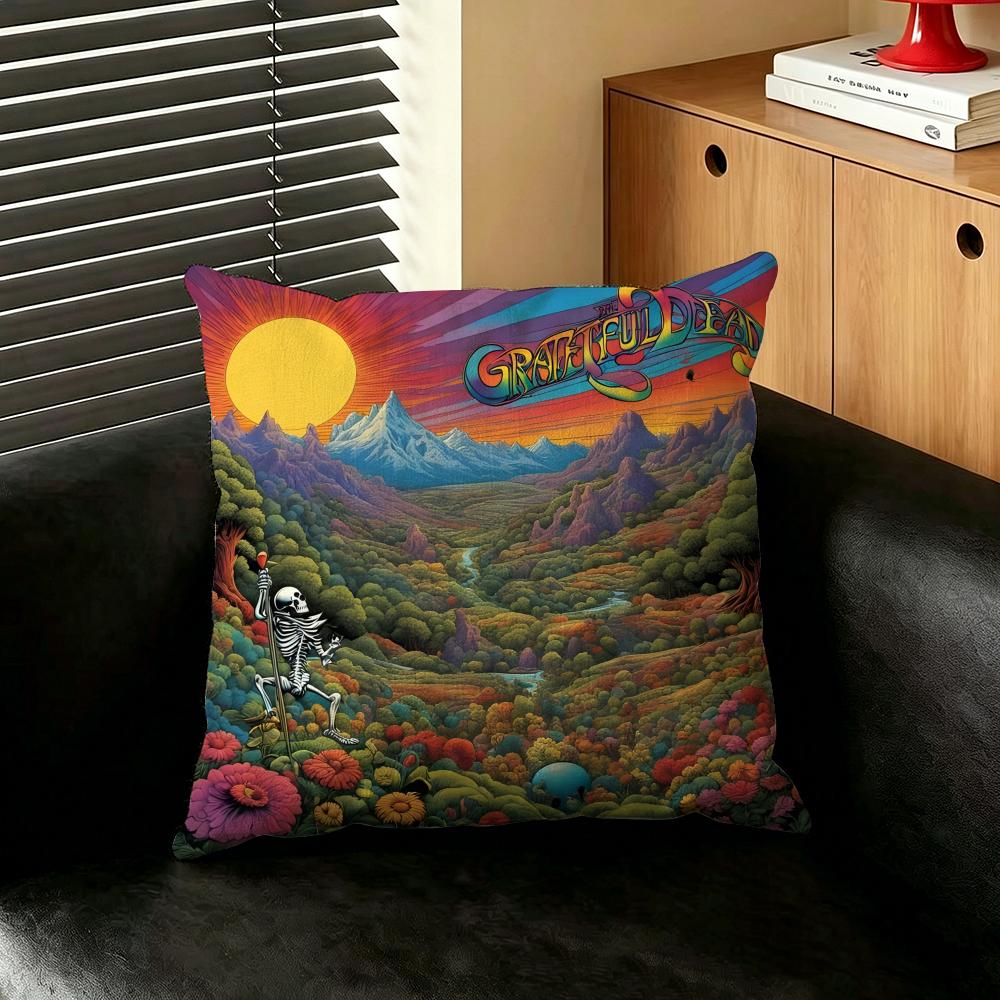 Band GGratefulDDead Cushion Cover Creative  pillowcases for interior decoration office living room home Car hot