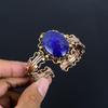 Lapis Lazuli Bangle Handmade Jewelry, 999 Copper Wire Wrapped Bangle Designer Gemstone Jewelry Bangle, Gift For Mom