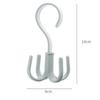 3pcs 360 Degree Swivel Four Prong Hook for Wardrobe and Tie Drying - Multifunctional Hanger and Tie Hooks