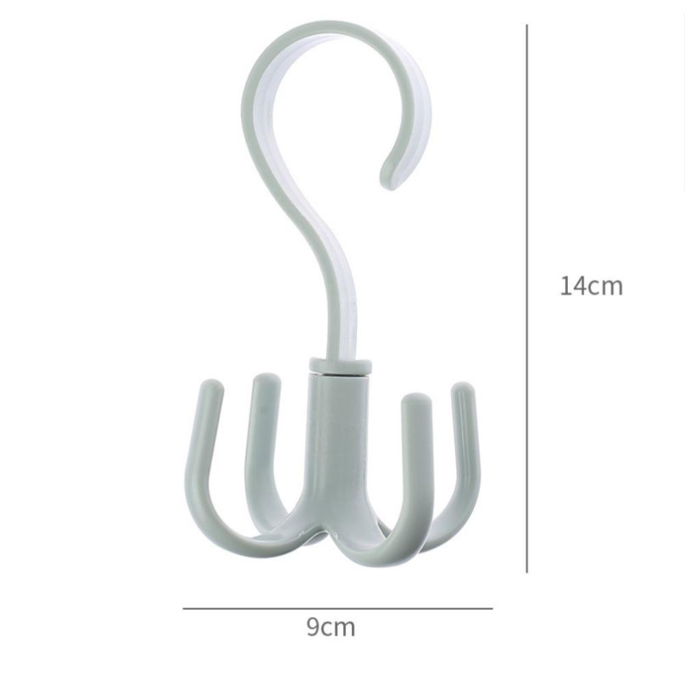 3pcs 360 Degree Swivel Four Prong Hook for Wardrobe and Tie Drying - Multifunctional Hanger and Tie Hooks