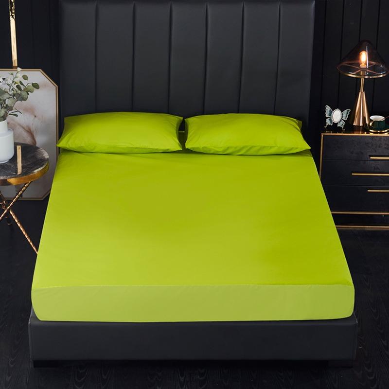 2026 NEW Waterproof Mattress Cover Solid Color Bed Fitted Sheet Protector Anti Dust Against Mites and Bacteria Bed Linens with Elastic