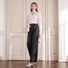 Women's Lyocell-Cotton Blend Wide-Leg Suit Trousers