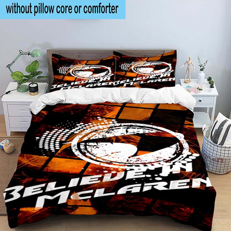 3PCS Mc-laren Printed 3PCS Bedding Set, Includes A Duvet Cover and Two Pillowcases for Bedroom, Suitable for All Seasons Fan Gifts