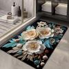 3d Pattern Flower Bath Mat Anti-skid Super Absorbent Kitchen Bathroom Rug Diatom Mud Foot Pad Home Room Decor Entrance Carpets
