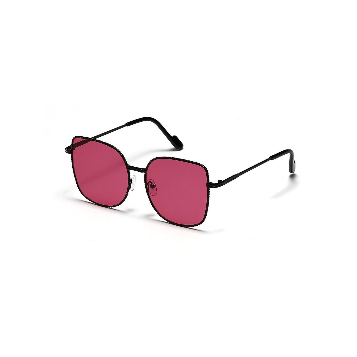 Framed Glasses Men S Face Covering Metal Retro Sunglasses Women S Big Face Plain Cat Eye Sunglasses
