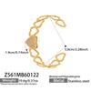 Stylish Stainless Steel Bracelet with Enamel Design and Zirconium Accent