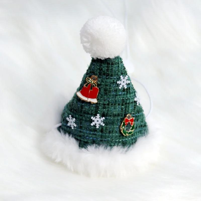 Dog Hats Pet Christmas Hat Classic Mini Style Christmas Hat Pet Accessories for Small Dogs Cats Festival Winter Decoration Gift