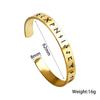 Viking Style C-Shaped Open Bangle Stainless Steel Titanium Gold Bracelet For Men