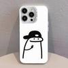 F-Flork Stick Figure Memes Phone Case For iPhone 17,16,15,14,13,12,11,Pro,Max,Plus,SE,Air,Mini Anti Fall White Bumper