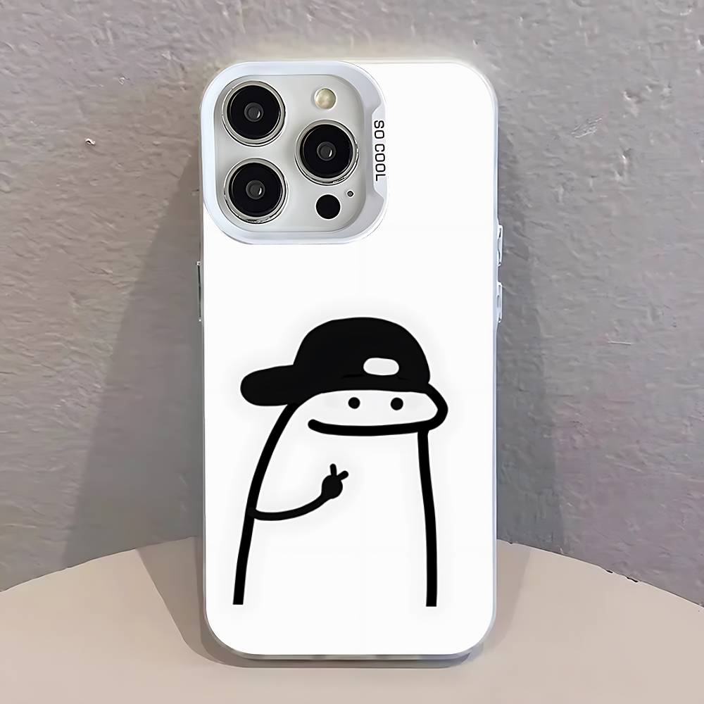 

F-Flork Stick Figure Memes Phone Case For iPhone 17,16,15,14,13,12,11,Pro,Max,Plus,SE,Air,Mini Anti Fall White Bumper iPhone17Pro