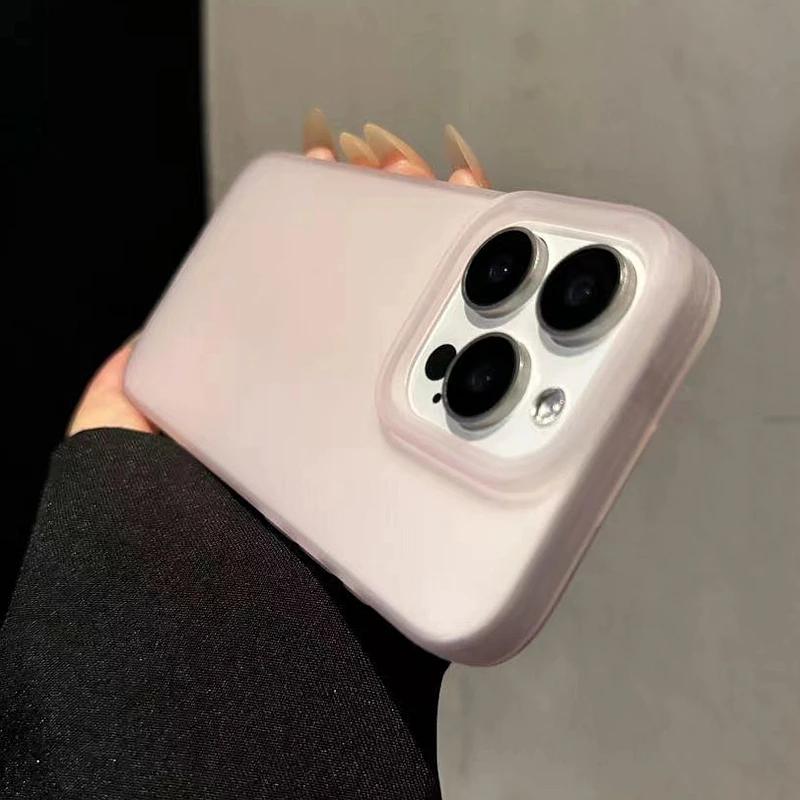 Módní měkký matný barevný kryt na telefon pro iPhone 17 16 11 12 13 14 15 Pro Max Plus X XS Max Průhledné nárazníkové kryty