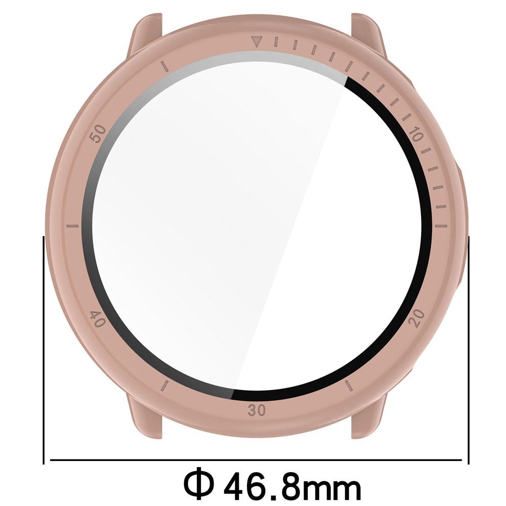 Huami Amazfit Active 2 için Temperli Cam + Kılıf Cam Ekran Koruyucu Sert PC Koruyucu Tampon Amazfit Active2 Aksesuarı