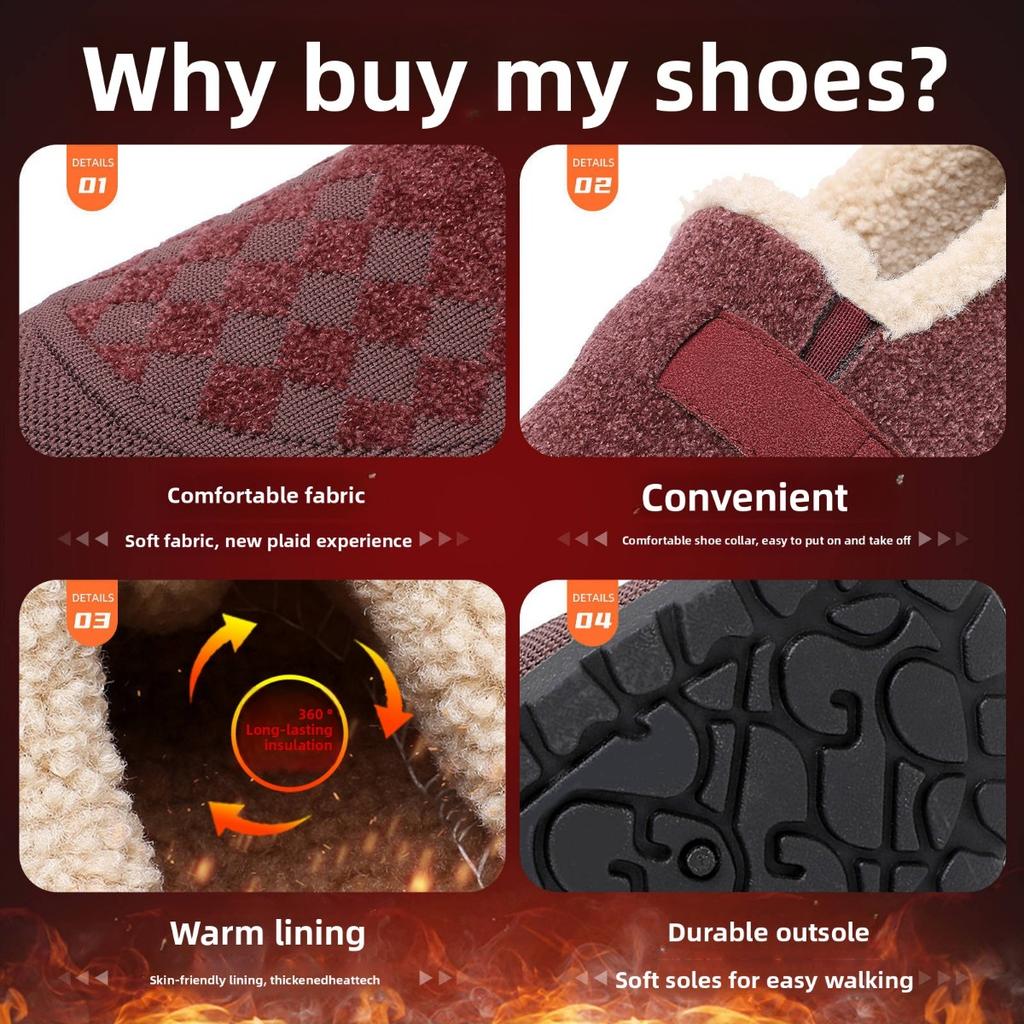 Women's Shoes, Cotton Boots, Winter New Style with Added Velvet and Thickened One Foot Snow Boots, Casual Anti Slip Versatile Cotton Shoes