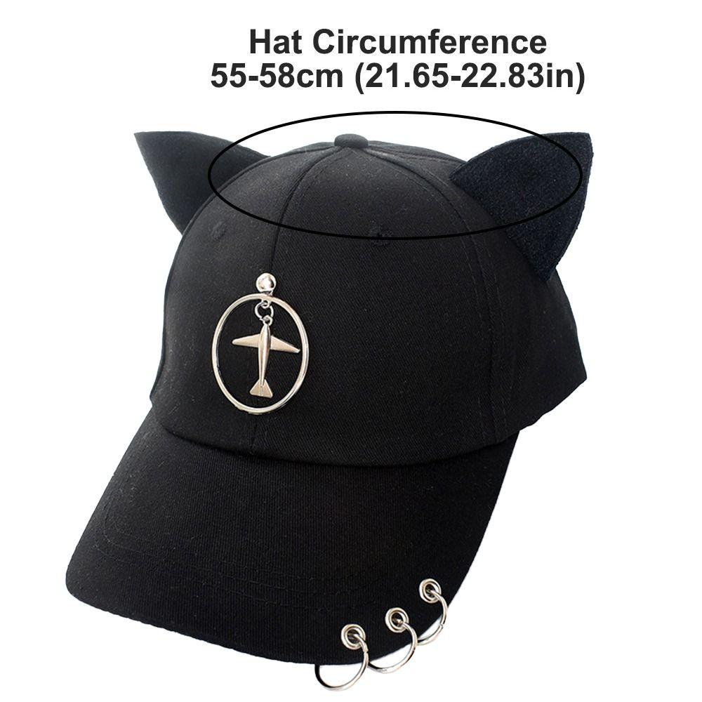 Metal Rings Baseball Caps Cotton Dad Hat Creative Hip Hop Cap Four Seasons