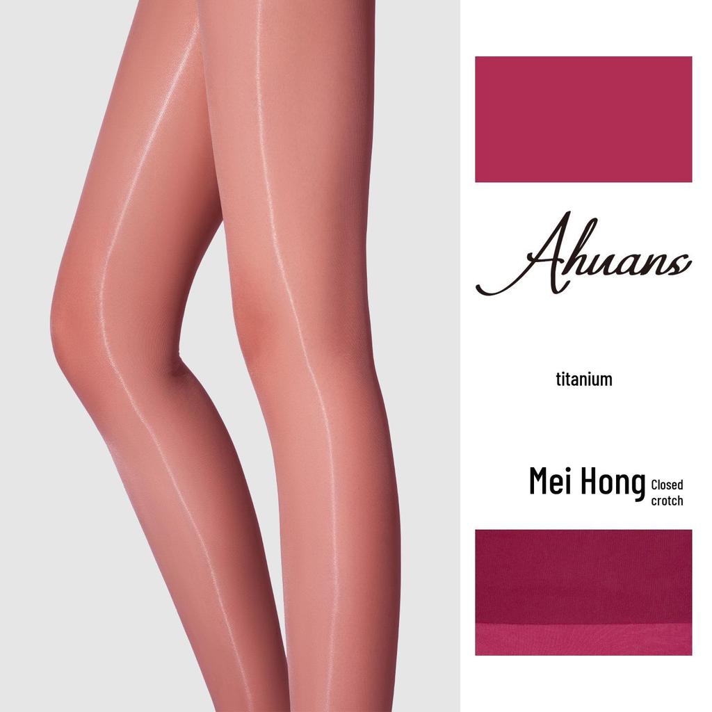 Love Fantasy 'Titanium' Ultra-dünne nahtlose Strumpfhose: Transparente, ölig glänzende Aurora-Strümpfe, tailliert, sexy schwarzes Design.