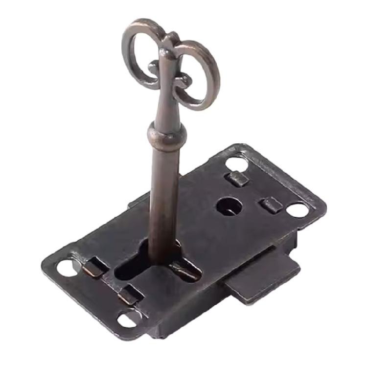2 Juegos Prácticos Estilos Vintage Esqueletos Cerradura con Llave Acabado de Aleación de Zinc Antigua para Uso Decorativo en Armarios y Cajones