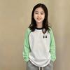 Girls' Lightweight Long-Sleeved Sun Protection T-Shirt - Casual Summer Cover-Up for Medium and Large Children