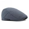 Unisex Retro British Style Mini Checkered Flat Cap Grid Plaid Ivy Hat Lightweight Cabbie Cap Newsboy Beret for Men Women