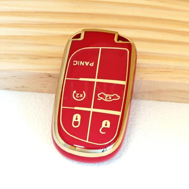 New TPU Car Remote Key Case Cover Shell, For Jeep Renegade Grand Cherokee Dodge Ram Charger 1500 Challenger Chrysler 300C Travel