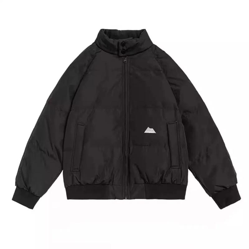 Gilet long à manches longues et col montant avec poche zippée pour femme, style lanterne, veste décontractée et tendance.