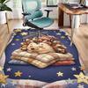 Autumnal Hedgehog Family Office Rug Chair Mat, Entryway Carpet, Suitable for Front Door, Bedroom, Living Room, Desk, Holiday Gift