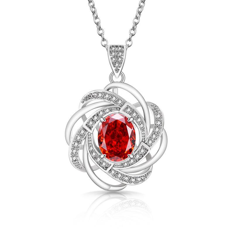 925 Sterling Silver Fashion Light Luxury Ice Flower Cut Zircon Cosmic Star Necklace Birthday Party Anniversary Gift