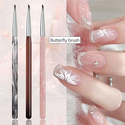French Nail Art Brush Acrylic Professional Gel Nail Polisher Flower Butterfly Painting Drawing Manicure Tools For Nail Accessory