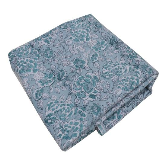 

5 ярдов хлопчатобумажной ткани Индийская вуаль, подходящая для рукоделия и шитья ручного блока с цветочным принтом серого цвета