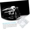 LOORGVEL Set of 3 Hibiscus Flower Stickers Car Body Vinyl
