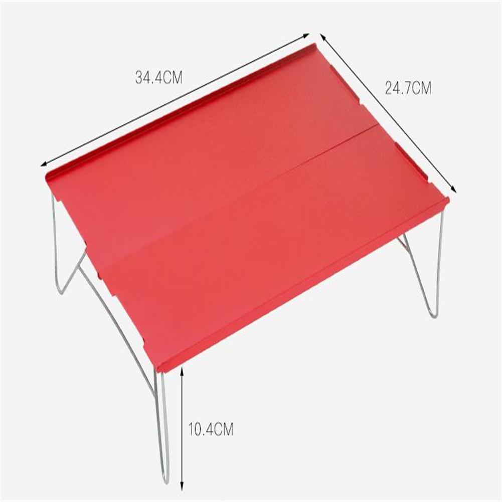 

Aluminum Alloy Outdoor Anti-slip Lightweight Mini Folding Table Wear-resistant Waterproof Picnic Camping Bbq Buffet Table Red #1