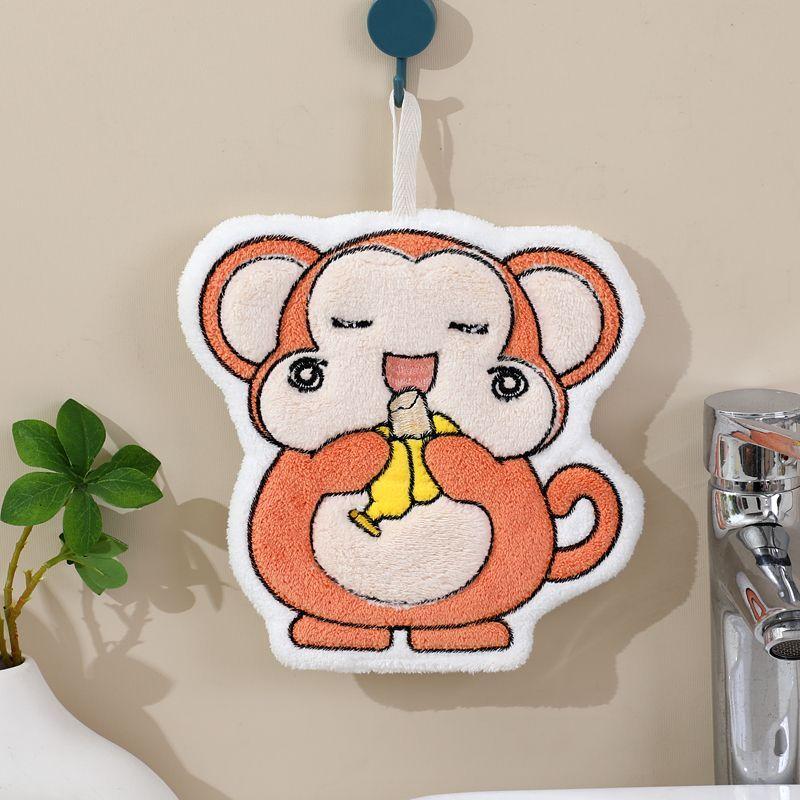 

Cartoon embroidery hand towel hanging style hand towel hanging style cute living room bedroom ins home use