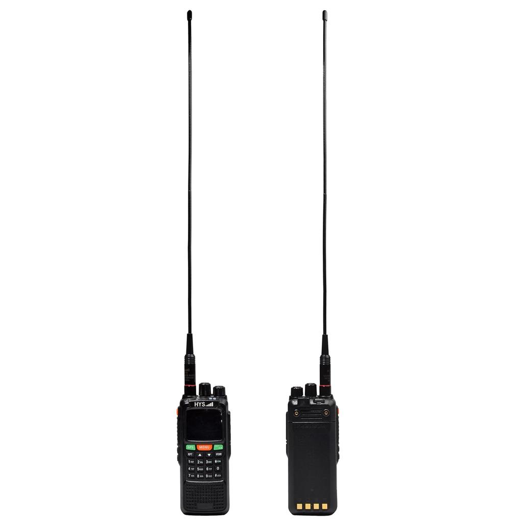 HYS 120300MHz Airband Reception Compatible SMAP Connector Flexible Handheld Antenna Compatible with YAESU and ICOM Radios