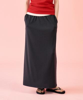 Mangomaenipeullijeu [Routine] York Banding Skirt_Charcoal