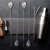Zulay Premium 12 Inch Stainless Steel Cocktail Spoon - Long Attractive Spiral Design for Layering Drinks - Bar Spoon & Cocktail Mixing Spoon for