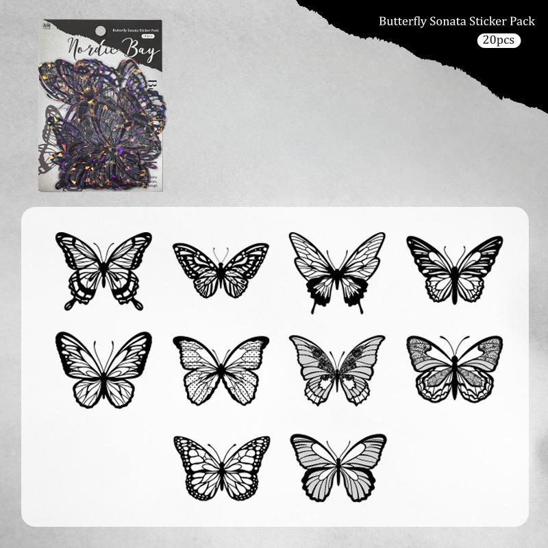 

20Pcs/Pack Vintage Colorful Butterfly Diy Cake Dessert Decoration Birthday Party Decoration Supplies