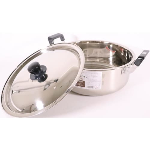 PEARL METAL Large 30cm Double-Handled Pot with Lid, IH Compatible, NEW Danran HB-1796