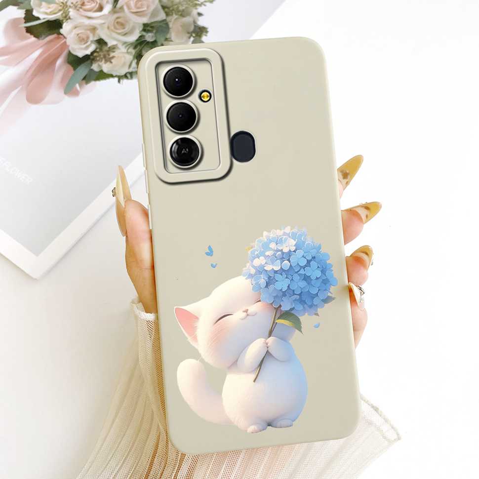 For Tecno Pop 6 Go BE6j Case Simple Style Silicone Shockproof Back Cover Coque For Tecno Pop6 Go POP 6 GO Phone Bumper Shell