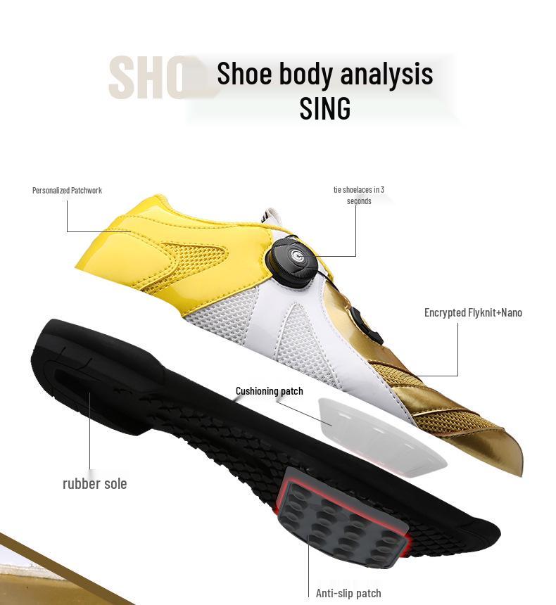 Scarpe da Ciclismo Unisex Senza Lacci per Tutte le Stagioni, per Bici da Strada, Mountain Bike ed E-bike