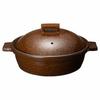 Nagatani-en Bistro Steamer Pot, Large, for 2-4 People, Approx. 27cm, Approx. 1800ml Capacity, Can Be Cooked Over an Open Fire or Empty, Oven-Safe, Cer