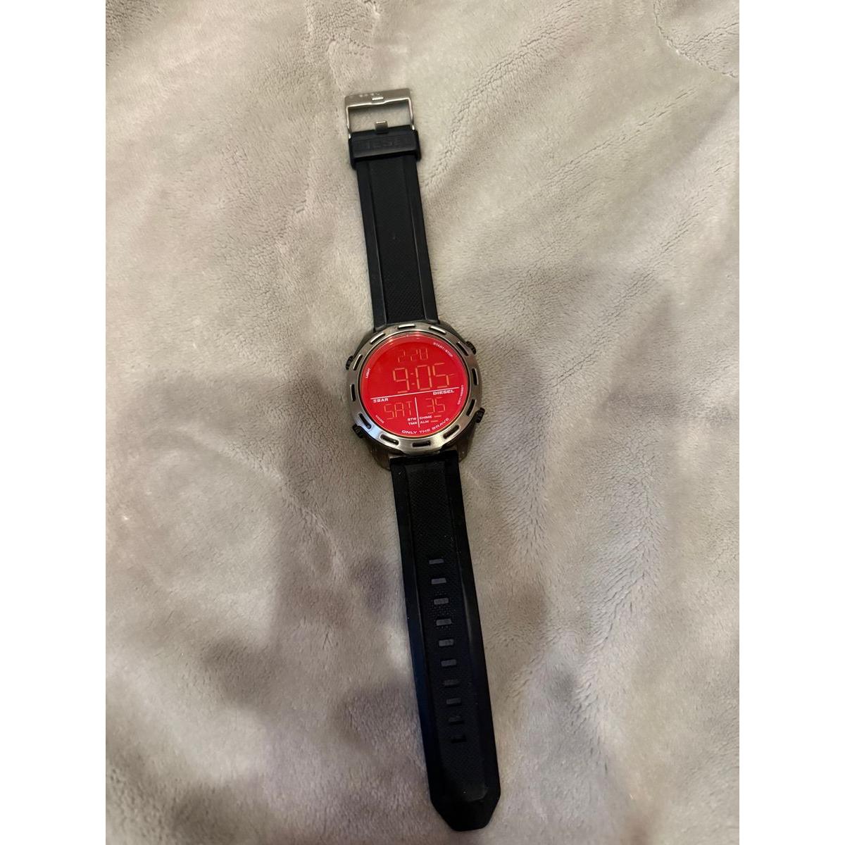 Used DIESEL Watch Crusher 47.5mm Digital Watch Clock