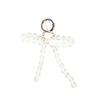 Pearl Beaded Bowknot Charm Keychains Sweet Cool Pendant Ornament Keyring Backpack Decoration Jewelry for Women Girls