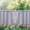 Thick Faux Linen Farmhouse Tier Curtain Dustproof Privacy Short Window Treatment Home Decor