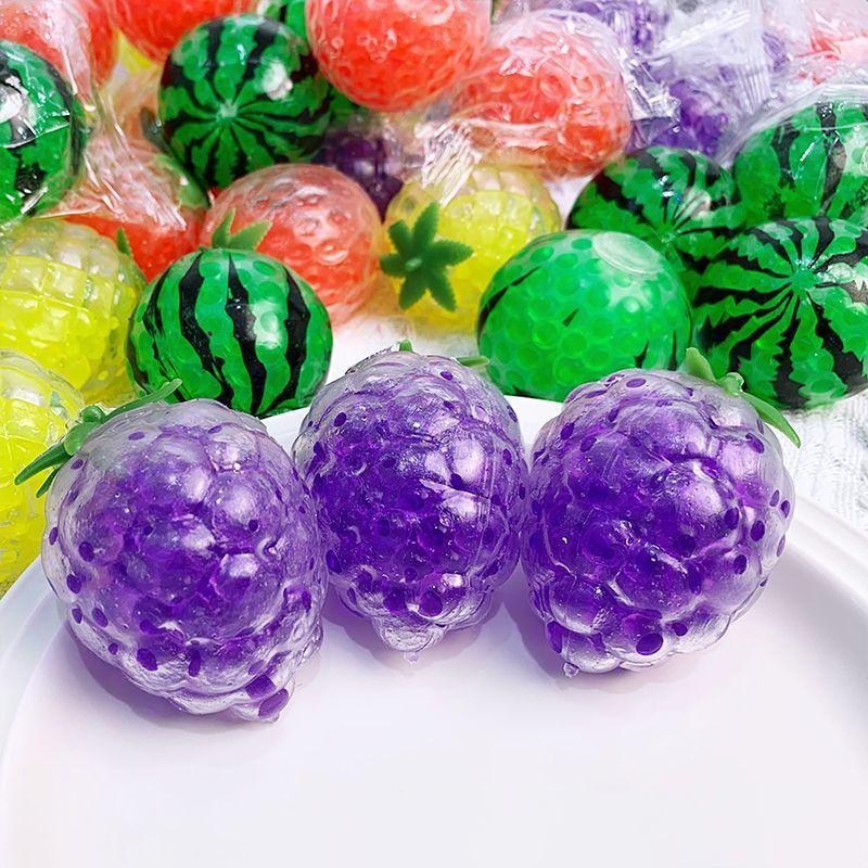 2PCS Fruit Squishy Stress Balls for Kids Strawberry Watermelon Squeeze Toys Dough Ball Fidget Toys for Anxiety Relief