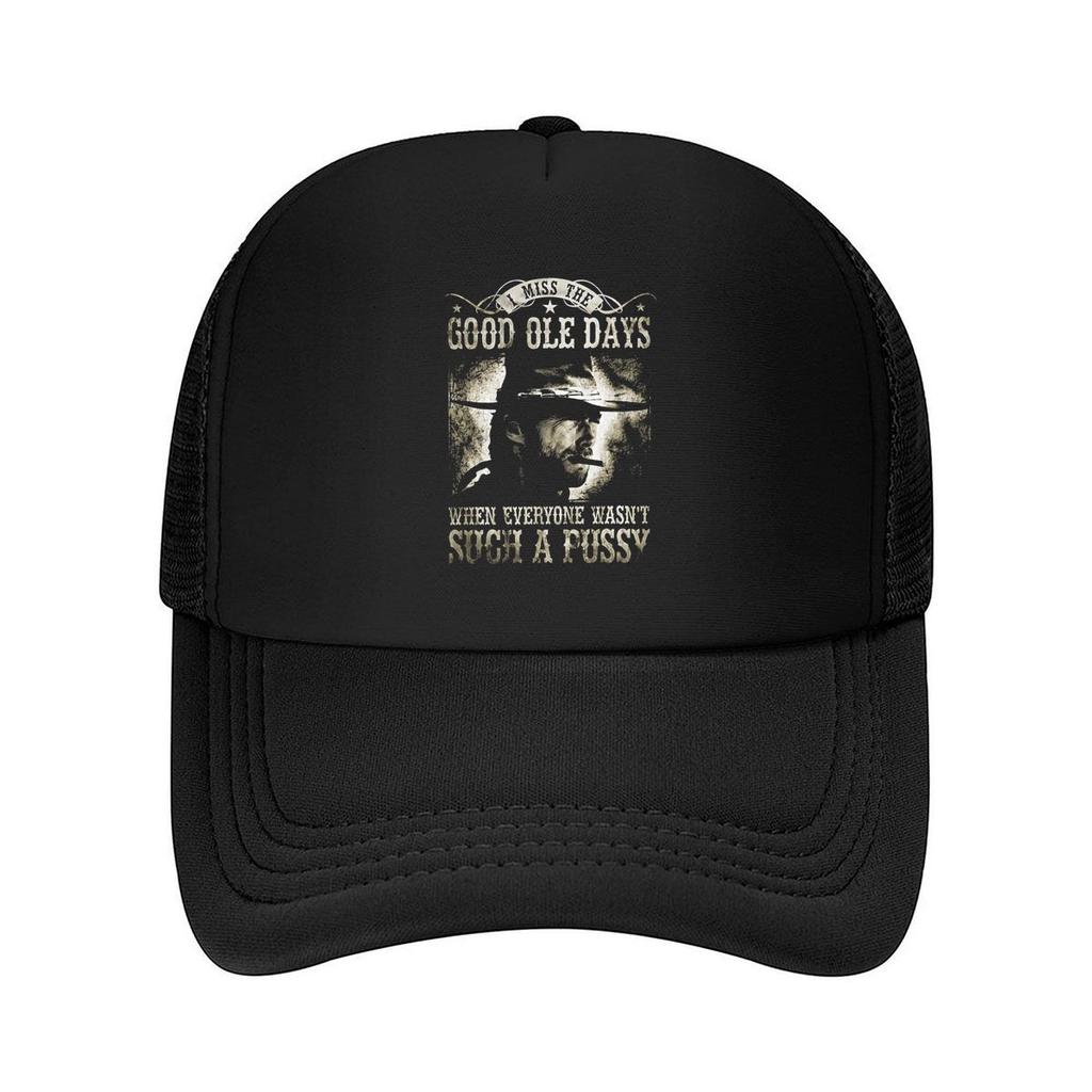 Good Ole Days Quote Text Art Fashion Mesh Baseball Cap Breathable Casual Hats Outdoor Snapback Cap