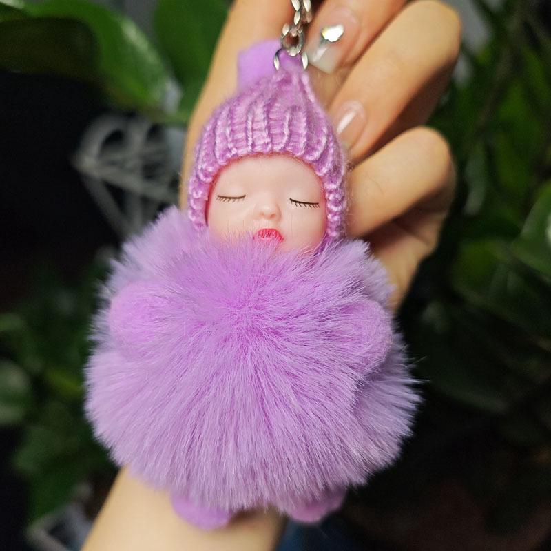 Internet Celebrity Imitation Rabbit Fur Sleepy Doll Keychain – Cute Bag Decoration & Gift Ornaments