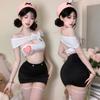 Sexy lingerie abstinence secretary chest secretary tight hip skirt bare back free uniform suit