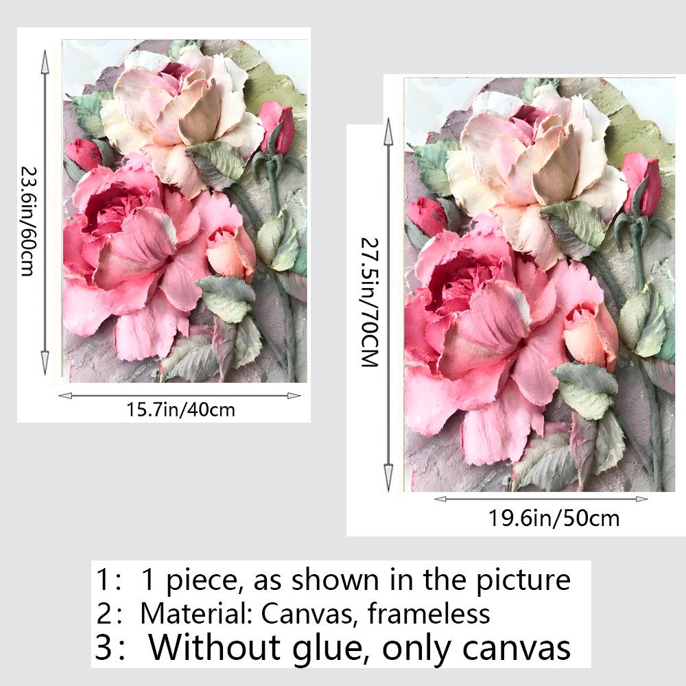 Thick Oil Canvas Flower Wall Art Poster for Living Room, Bedroom, Office